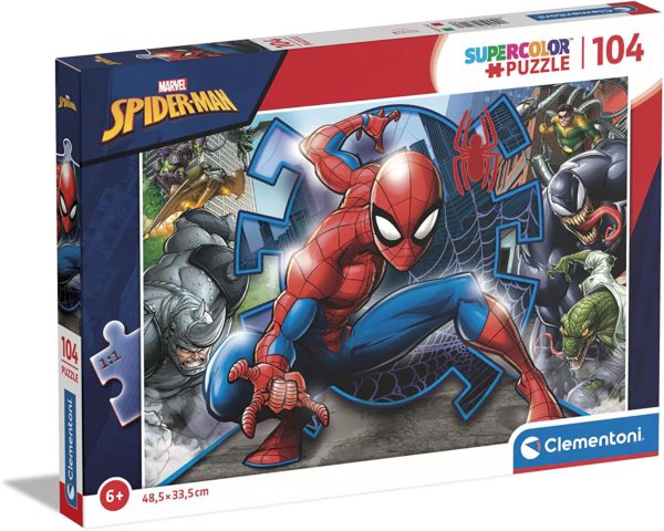 Puzzle Supercolor Spider-Man – 104 pcs – Clementoni