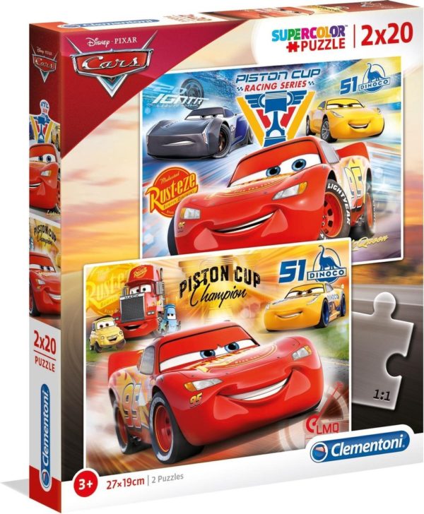 Puzzle Supercolor Cars – 2x20 pcs – Clementoni