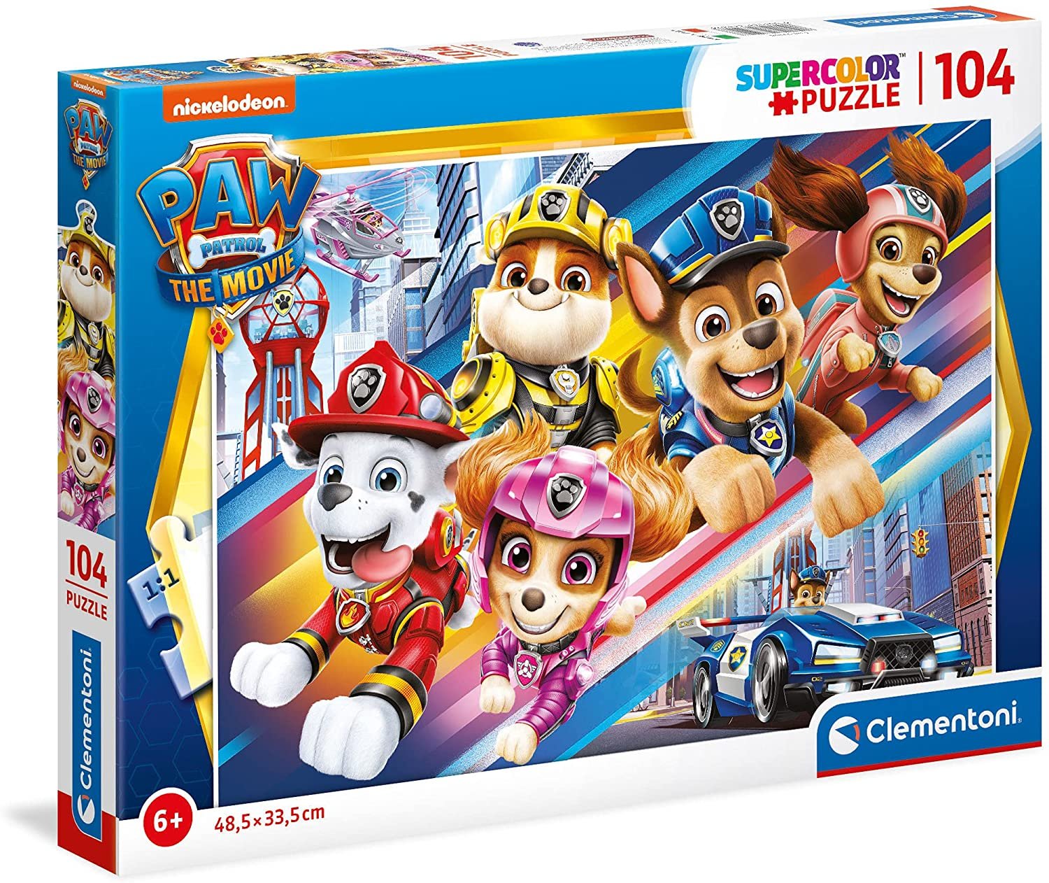 Puzzle Supercolor Paw Patrol – 104 pcs – Clementoni