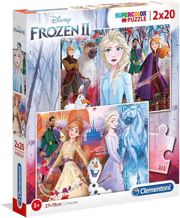 Puzzle Supercolor Frozen II – 2x20 pcs – Clementoni