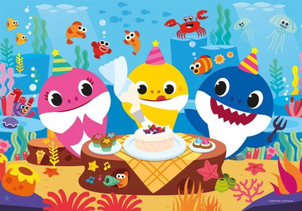 Puzzle Supercolor Baby Shark Double Face Coloring – 60 pcs – Clementoni – Image 2