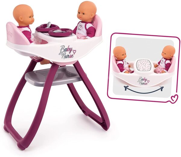 Baby Nurse Chaise Haute Jumeaux - Smoby – Image 2