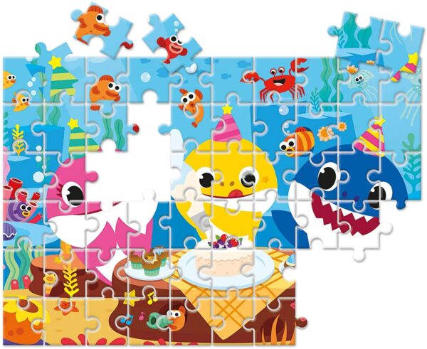 Puzzle Supercolor Baby Shark Double Face Coloring – 60 pcs – Clementoni – Image 4