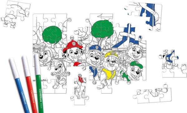 Puzzle Supercolor Paw Patrol Double Face Coloring – 60 pcs – Clementoni – Image 4