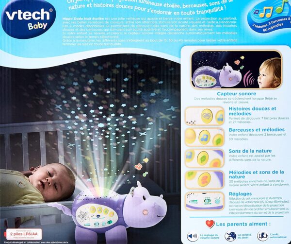 Veilleuse bébé Hippo Dodo Nuit Etoilée – Image 6