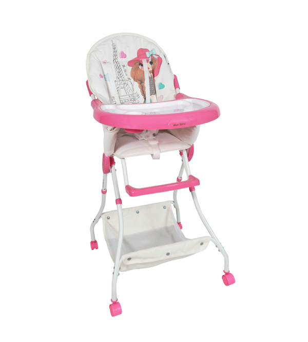 Chaise Haute bébé Rose - MON BEBE