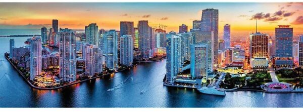 Puzzle Panorama Miami après l'obscurité 1000 pièces – Trefl – Image 2