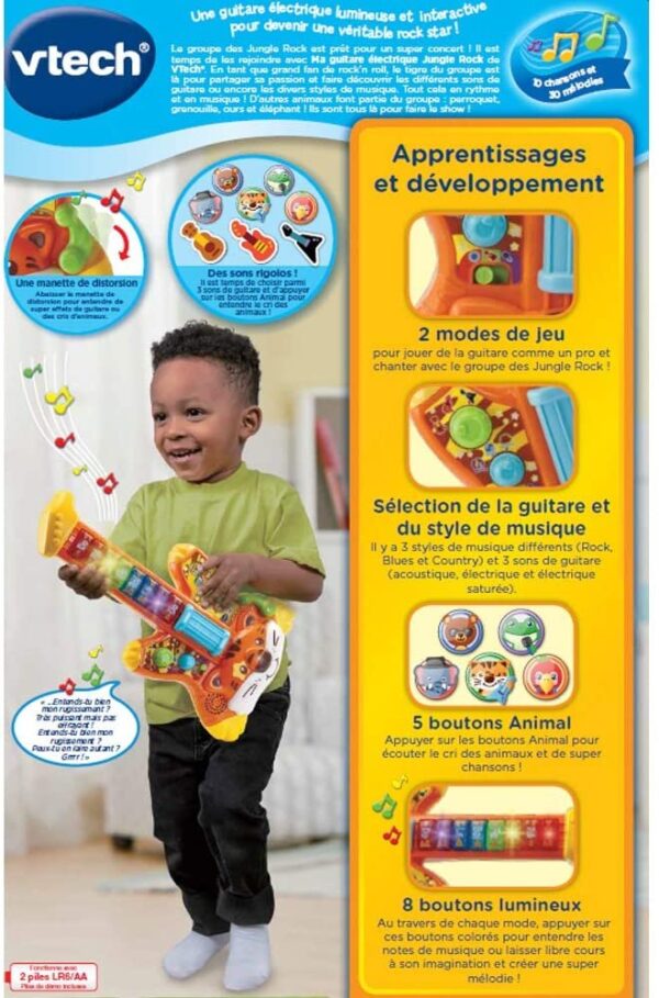 Guitare electrique enfant tigre - Jungle Rock - VTech – Image 2